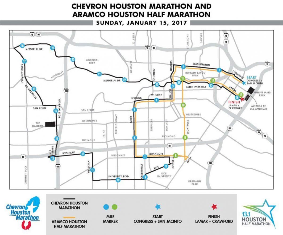 ramani ya Houston marathon