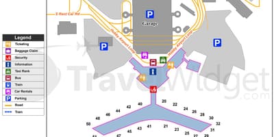 Houston airport terminal ramani
